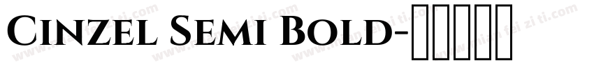 Cinzel Semi Bold字体转换